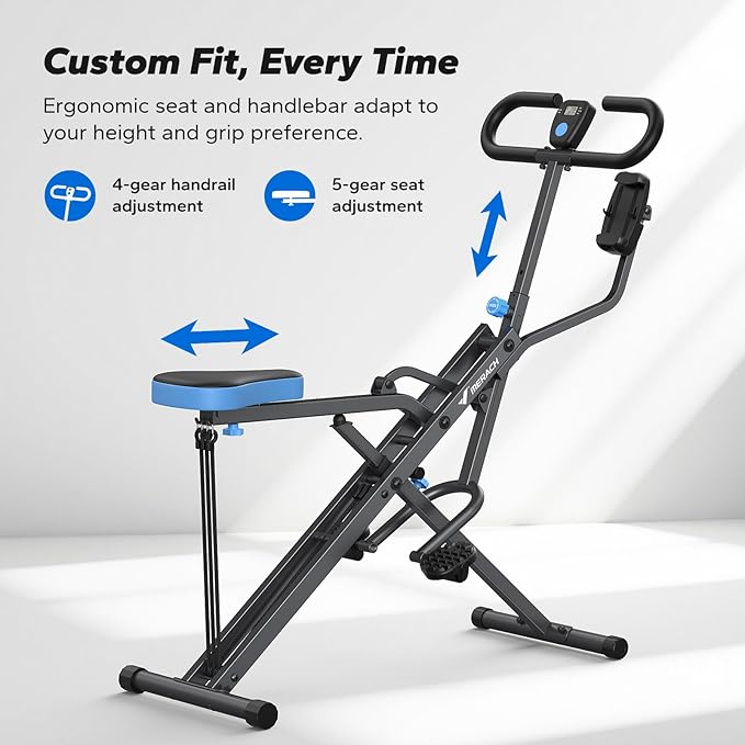 MERACH Upgraded Squat Machine for Women, Smart Row and Deep Squat Trainer with Tablet Stand, Adjustable Resistance & 350LB Weight Capacity, Foldable Home Exercise Equipment, Connect MERACH APP