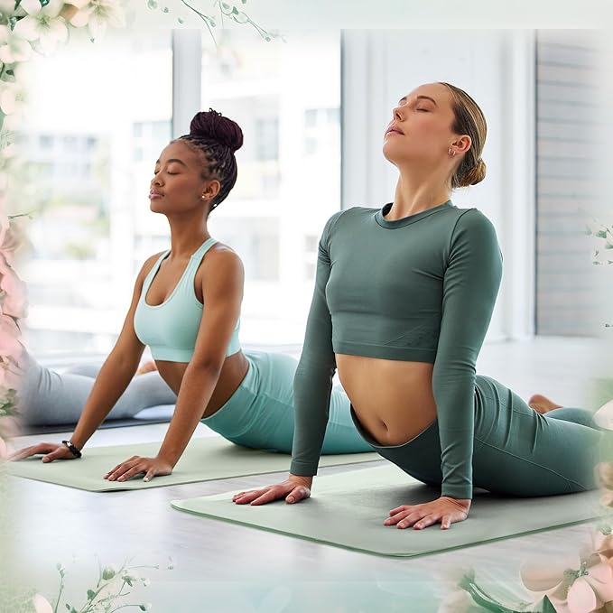 Timgle 6 Pcs 10mm Thick Yoga Mat Bulk, 68 x 24 Inches, Anti-slip Tear-resistant Exercise Mat Adult Kids Gym Mats for Fitness, Stretching, Workout and Studio, Outdoor Yoga, Pilates