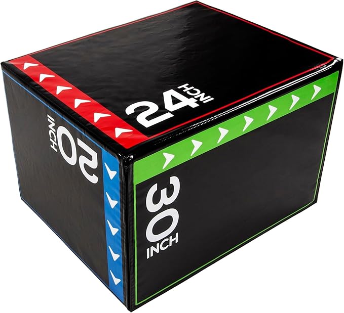BalanceFrom 3-in-1 Foam Plyometric Jump Box for Home Gym with Multiple Height Options – Versatile Plyo with Non-Slip Surface for Strength, HIIT, Step-Ups, and Agility Training