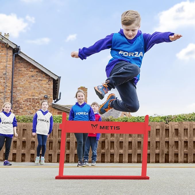 FORZA METIS Junior Foam Hurdles [Set of 4] – Adjustable Speed Training Hurdles for Young Athletes – Choice of 4 Vibrant Colors