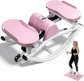 Rock Stepper Side to Side Low Impact Stair Stepper,Quiet Steppers for Exercise at Home with Resistance Bands & Non-Slip Mat – Exercise Step Balance Board Workout Equipment for Apartment & Living Room