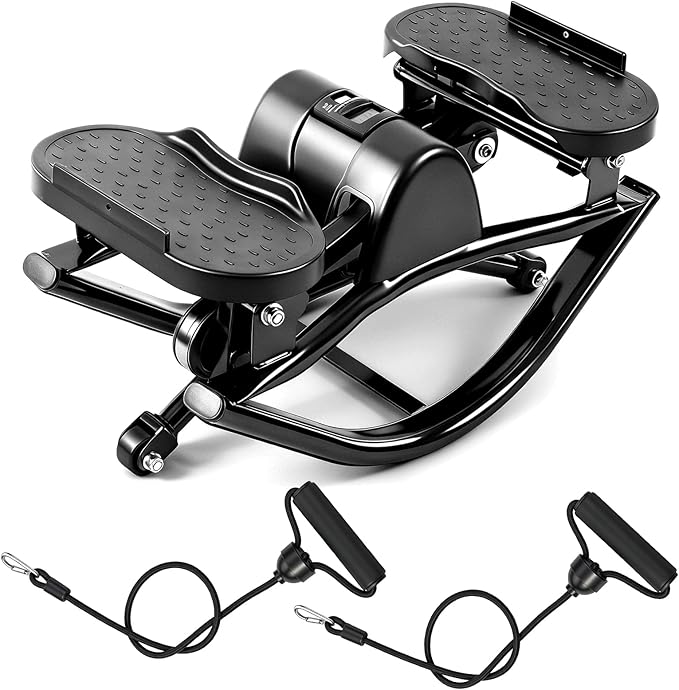 Rock Fitness Stepper, Portable Step Rocker Side to Side at Home, Aerobic Workout Machine Fitness Equipment Suitable for Apartment and Dormitory