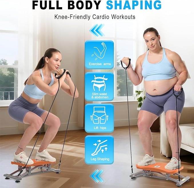 HOTWAVE Ski Balance Board with LCD Display and 300LB Weight Capacity, Rocking Stepper Ski Simulator for Home Workout, Ideal for Balance, Cardio and Core Workout for Adults