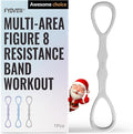 Upgraded Figure 8 Resistance Bands, Durable & Odorless Silicone Bands, Powder-Free High Elasticity for Arm, Back, Shoulder, Yoga, Pilates, and Physical Therapy – Perfect Valentine Gifts for Women