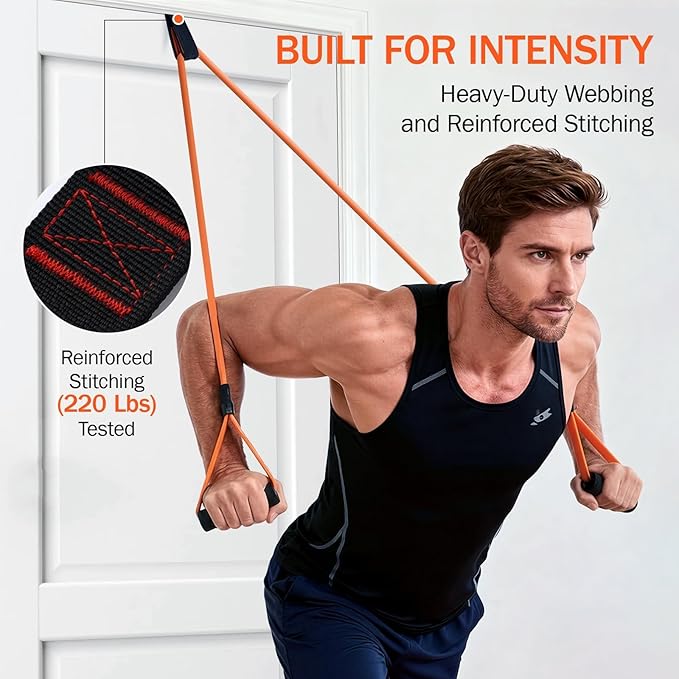 Slim Panda Door Anchor for Resistance Bands,Heavy Duty Resistance Band Door Anchor For Home Workout,Physical Therapy & Fitness, Large Door Anchor Attachment