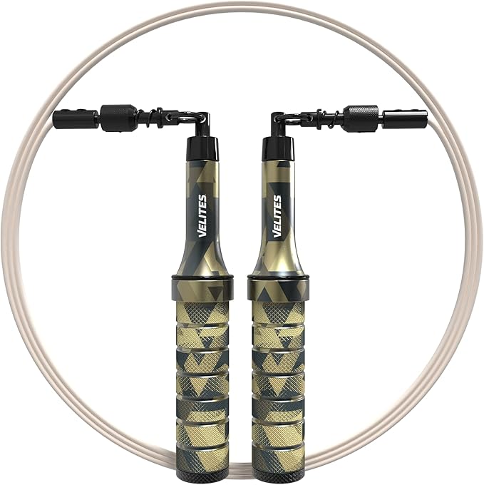 Velites - Earth 2.0 Jump Rope - Official CrossFit® Games Rope - Professional Aluminum Speed Rope for Double Unders, Fitness & Boxing - Includes 4mm Cable & Carrying Bag -