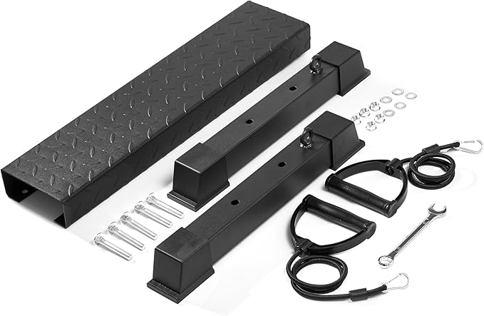 Steel Calf Raise Block – Heavy Duty Calf Stretch Platform for Seated & Standing Calf Raises, Calf Extension, Dumbbell Calf Raise & Leg Strength Training Equipment for Home Gym
