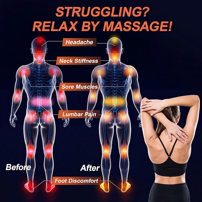 Pressure Point Massage Tool for Deep Tissue - Metal Muscle Scraper Gua Sha Tools for Fascia Release, Thumb Saver Acupressure Tool for Trigger Point & Pain Relief, Travel Pouch