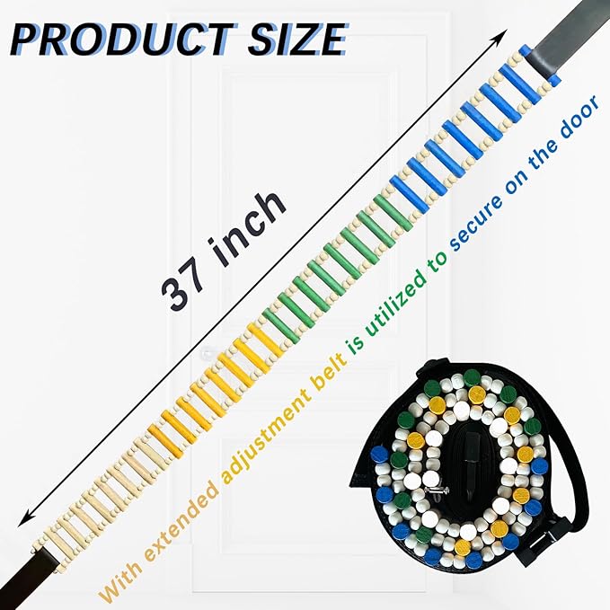 Portable Over-The-Door Shoulder Finger Ladder, Shoulder Pain Relief Wooden Finger Ladder for Hand Therapy and Joint Rehabilitation (Colorful)