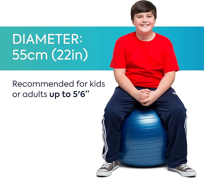 Bouncyband Balance Ball – Create Flexible Seating to Improve Focus at School, Office, or Home with This No-Roll Weighted Ball