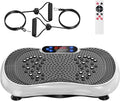 Vibration Plate Exercise Machine, Lymphatic Drainage Machine for Weight Loss, 100-Speed Platform with Remote & Bands, Quiet Full Body Vibrating Plate 500 Lbs Capacity Fitness Platform