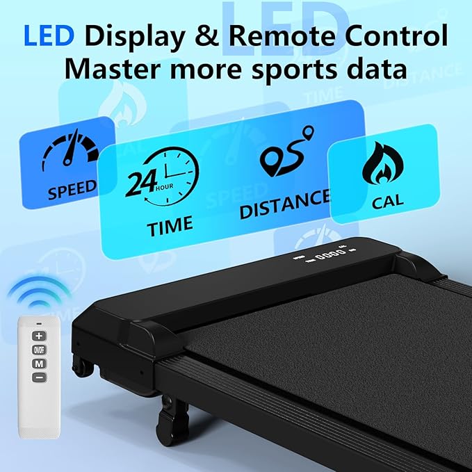 3-in-1 Walking Pad with Incline,2.5 HP Under Desk Treadmill for Home Office,265 LBS Compact Walking Treadmill with LED Display,No Assembly