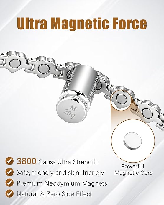Copper Bracelet & Ring for Women, Ultra Strength Magnetic Bracelet with 3800 Gauss Magnets, Four-Leaf Clover & Infinity Heart Symbol & Crystal, Adjustable Tools and Jewelry Gift Box