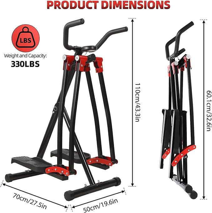 Ellipse Leg Exerciser | Elliptical Glider Machine | Foldable Machine | Side Sway Action 360 Motion Full-Body Fitness Equipment | Cardio Trainer Glider for Home Exercise