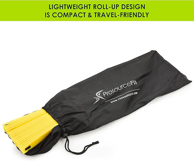 ProsourceFit Speed Agility Ladder 8, 12 and 20 Rung for Speed Training and Sports Agility Workouts with Free Carrying Bag