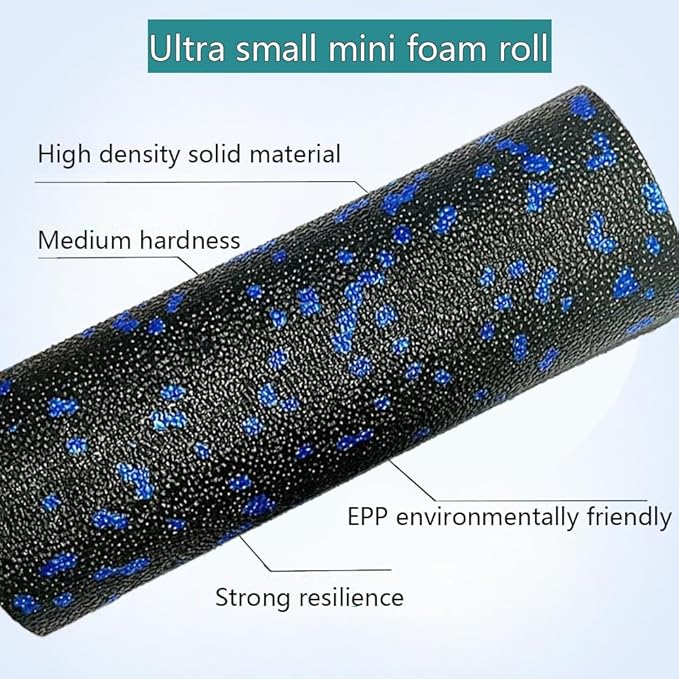 Extra Mini Foam Roller - High Density Massage Roller, Extra Small Yoga Roller for Physical Therapy, Myofascial Release, Deep Tissue & Muscle Recovery of Arms and Legs