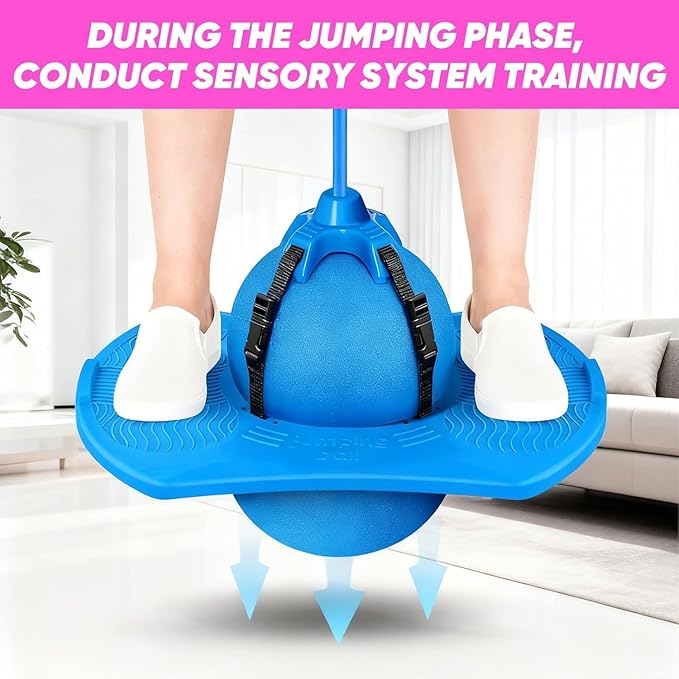 2026 Balance Jumping Ball, Balance Pogo Ball, Pogo Jumper with Handle and Ball Pump, High Jump Toy Bounce Jump Trick Board Pogo Bouncing Ball Safe and Fun Pogo Stick for Adults