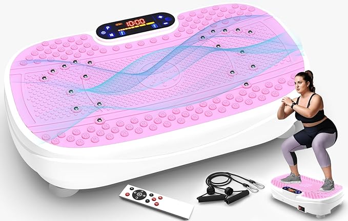ZeHuoGe Vibration Plate Exercise Machine,Fitness Platform Exercise Machine,Full Body Shaker Workout Vibrate Stand, Shake Board Sport for Weight Loss Fat Burner for Women Men