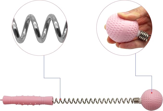 SinLoon Massager Ball Hammer(2-Pack) Hammer Stick Manual Beat Golf Ball Massager Back Shoulder Massage Full Body Reduce Fatigue Pain(Pink)