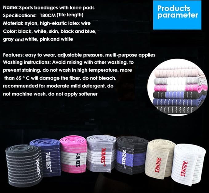 (1 Pair Elastic Breathable Knee Brace Compression Bandage Wraps Pain Relief Straps Support Wraps Sleeve for Men Women Cross Training WODs,Gym Workout,Fitness & Powerlifting (Beige)