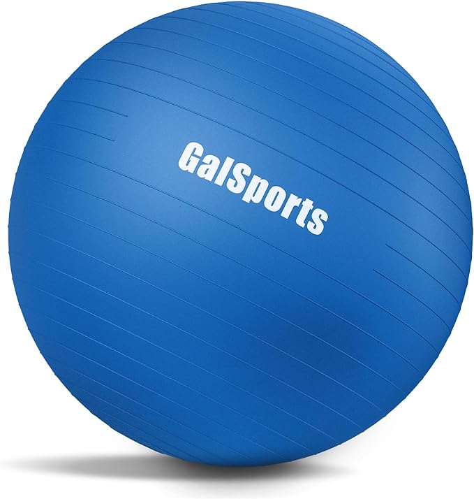 GalSports Anti-Burst Slip Resistant Stability Ball - Swiss Ball for Home Gym & Physical Therapy