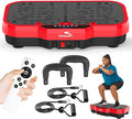 Vibration Plate Exercise Machine, 8000 Vibrations/min Adjustable Fitness Platform, 400 Lbs Capacity Whole Body Workout Extra Large Size Platform with Bluetooth for Weight Loss, Women & Men