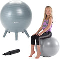 Stay-N-Play Children's Balance Ball - Flexible School Chair Active Classroom Desk Alternative Seating Built-In Stay-Put Soft Stability Legs, Includes Air Pump