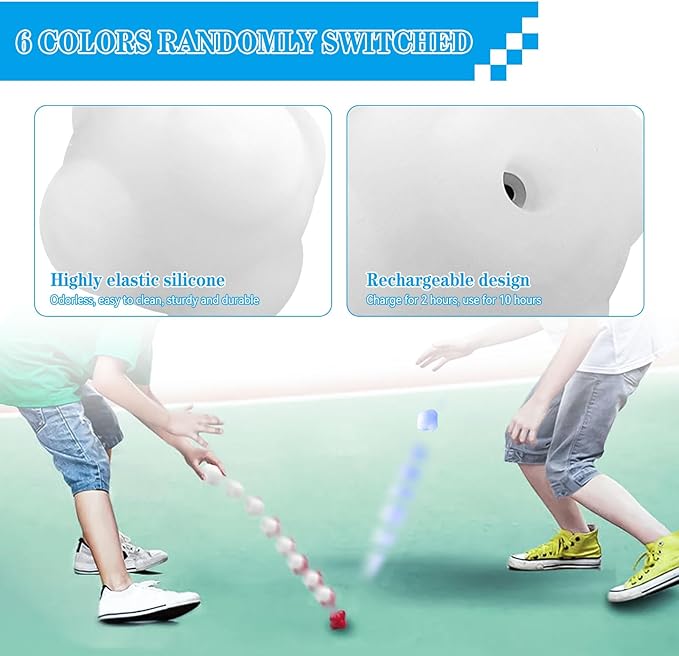JOJOCY Smart Flashing Reaction X-Ball, Agile Hand-Eye Coordination & Agility Training Set, 5.6cm, Rechargeable, App-Controlled, 6 Color Modes, Multiple Training Modes