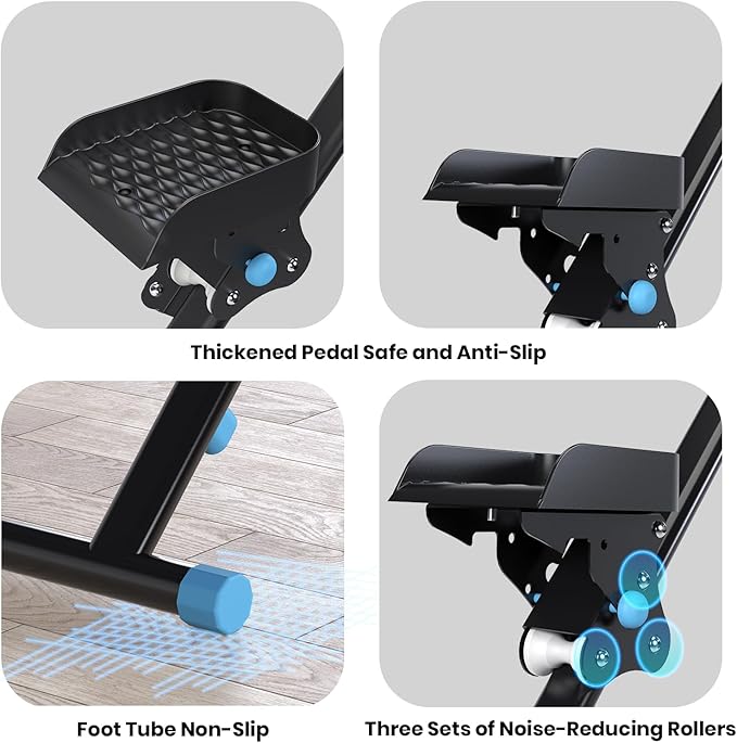 Stair Stepper for Home, Stair Master for Exercise at Home Folding Stair Stepper for Full-Body Workout Compact Stair Climber with Resistance/Phone Holder/Adjustable Handlebar & Pedals