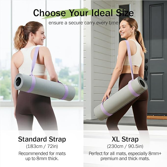 Slim Panda Yoga Mat Straps for Carrying, Adjustable Yoga Mat Carrier Sling Fits All Mats(Mat Not Included)