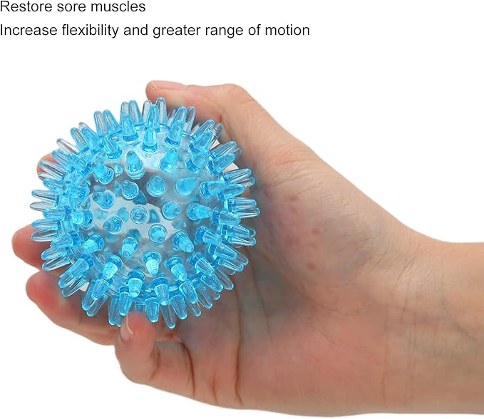 Spiky Massage Ball, Massage Roller Spiky Ball for Hand Wrist Stress Relief (7CM)
