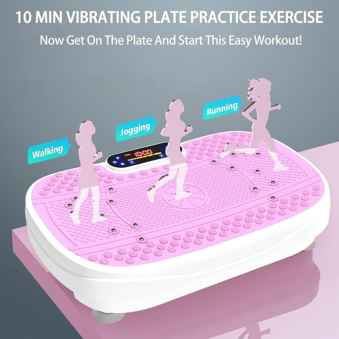 ZeHuoGe Vibration Plate Exercise Machine,Fitness Platform Exercise Machine,Full Body Shaker Workout Vibrate Stand, Shake Board Sport for Weight Loss Fat Burner for Women Men