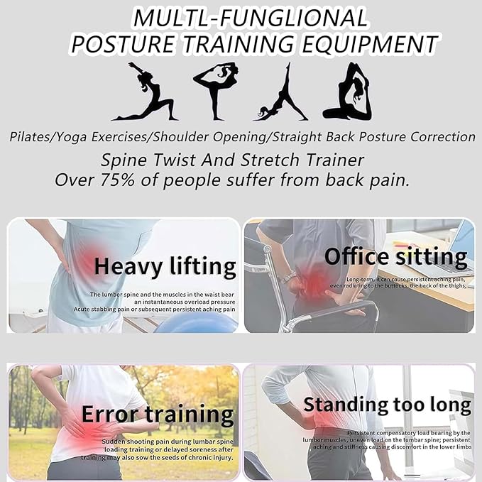 Spine Twist & Stretch Trainer, Crawling Exercise Machine with LED Counter, 3 Adjustable Height, 70cm Low-Impact Exercise, 230kg Capacity,Home Waist Trimmer Leg Flexibility Trainer