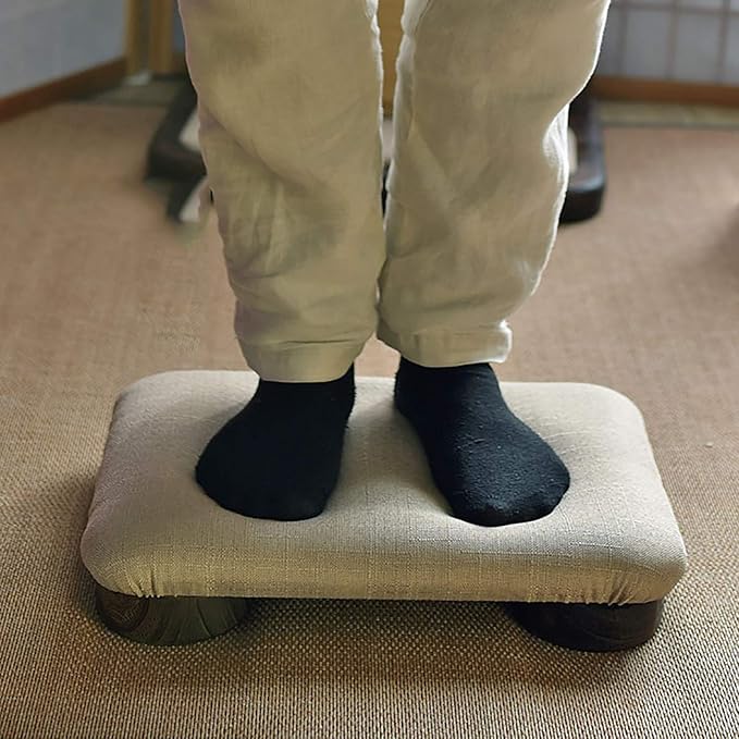 Solid Wood Meditation Bench, Japanese Kneeling Stool,Dharma Meditation Bench, Soft Solid Wood Bag Foot Stool