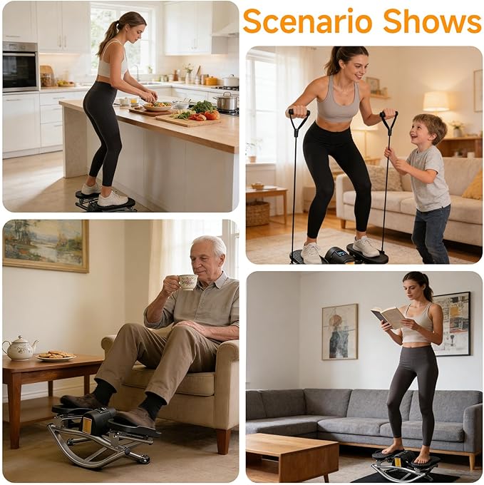 The Rock Steppers Side to Side - Lateral Rocker Rocking Stair Fitness Steppers for Exercise at Home Exercise Machine Rock N Roll Stepper Exercise Machine Side Step Rocker