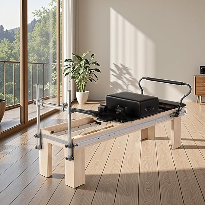 Pilates Reformer,Pilates Reformer Equipment with Reformer Accessories, Reformer Box, Padded Jump Board, Reformer Pilates Machine for Home Workouts