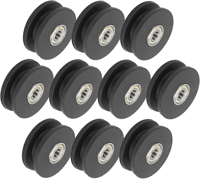 10pcs 50mm Nylon Fitness Bearing Pulley, Gym Pulley Accessory, Durable Home Gym Attachments for Strength Training, Lightweight Exercise Equipment with Smooth Rotation, Compatible