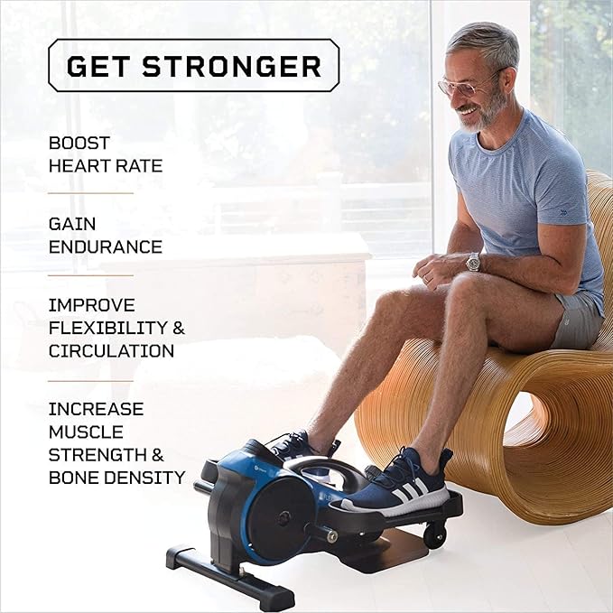 LifePro Under Desk Elliptical - Under Desk Bike Pedal Exerciser - Perfect Desk Exercise Equipment - for Seniors Adults and Teens (Flexstride Plus) (Renewed))
