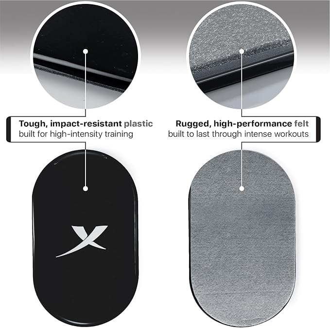 X-Protector Sliders for Working Out - 2 PCS - Double-Sided Exercise Sliders for Hard & Carpeted Floors - Gliders for Exercising!