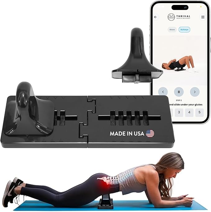 Thrival Bullseye - Precision Psoas Muscle Release Tool for Hip Flexor, Back, Hamstring, Glute, Iliacus, and Neck Pain - Deep Tissue, Trigger Point, and Myofascial Release - Carbon Black