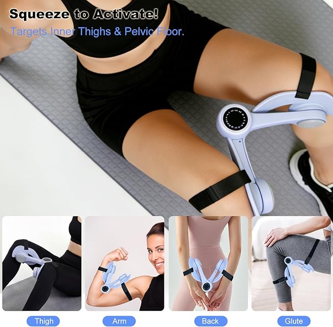 2 Pcs Thigh Master Suit, Pelvic Floor Exercise Devices, Pelvic Floor Trainer Woman,Upgraded Anti-Slip Strip for Exercising The Thighs