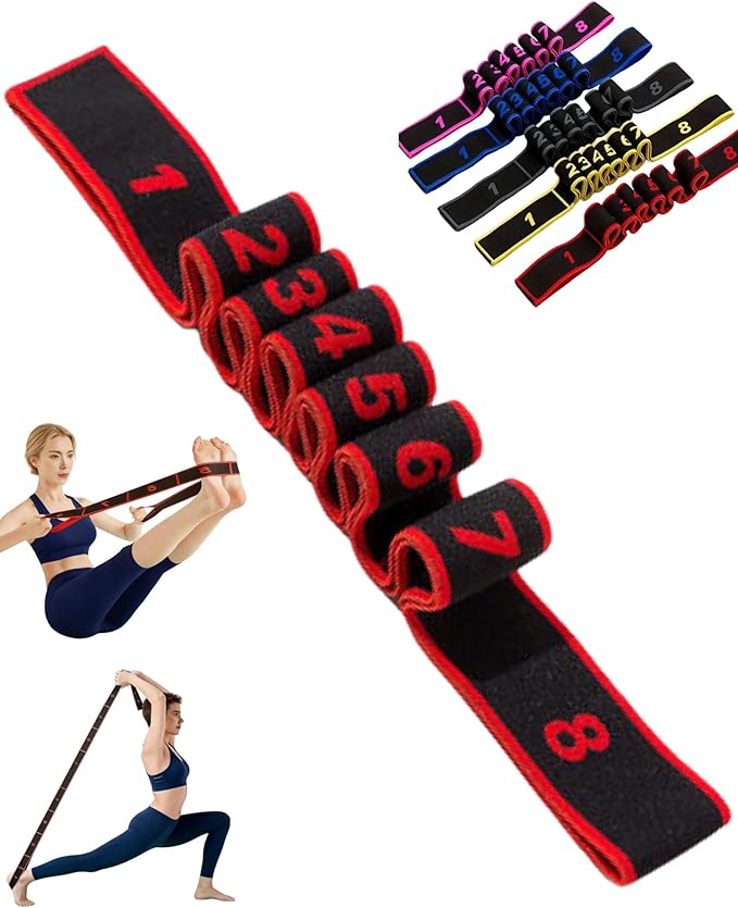 Fitness Resistance Band for Stretching and Yoga,Numbered Resistance Band,Adjustable Fashion Puller Exercise with Clear Markings