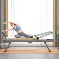 Foldable Pilates Reformer Machine for Home, 330 lb Capacity, Double Resistance, High-Density Cushion, Easy Assembly, Ideal for Home & Studio Workouts