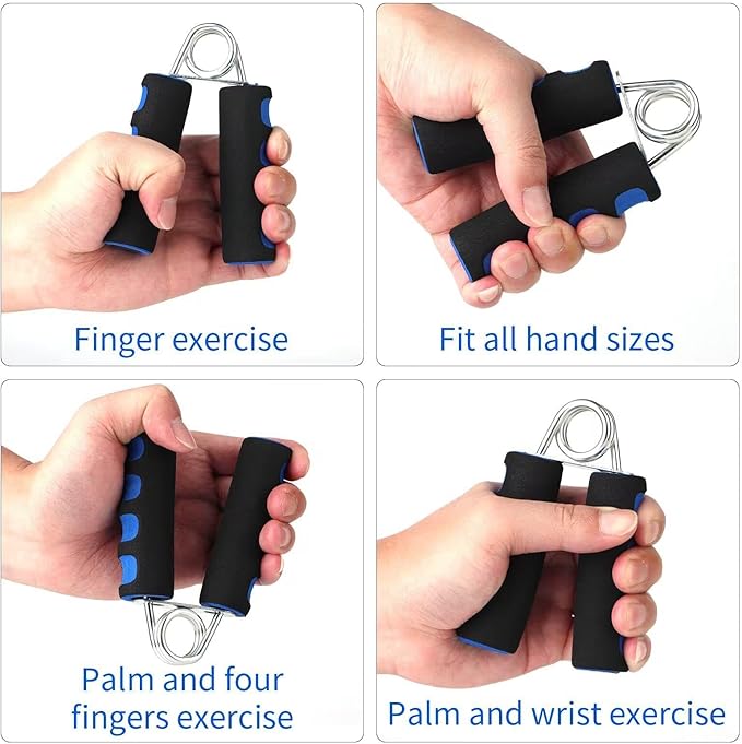 HORNO 2 Pcs Soft Foam Hand Exerciser，Strengthen Hand Grip Exerciser for Quickly Increasing Wrist Forearm and Finger Strength