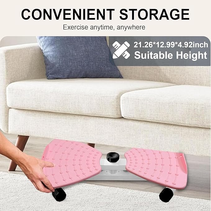 Waist Twisting Machine Fitness Tool, Ab Twister Board for Home Workout & Core Training, 300 lbs Capacity Exercise Twist Board with Resistance Bands, Noiseless Waist Sculptor with Foot Massage