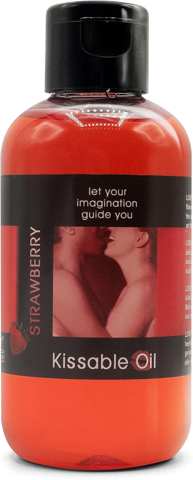 LOVE PLAY Strawberry Flavored - Full Body Oil for Women and Men - Edible Warming Oil for The Body - 100% Vegan and Fun - 150ml