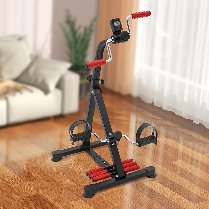 Pedal Exerciser Bike for Seniors,Hand Arm Leg and Knee Peddler Adjustable Fitness Equipment,Physical Therapy Exercise Bike for Total Body, Upper and Lower Limb Trainer