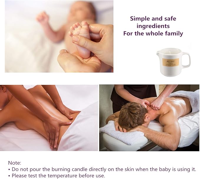 MELONY Soy Massage Oil Candle | Horeysuckle Galbanum | 2.82 OZ / 80G | Perfect Intensive Skin Treatment Candle | Nourishing with Almond Oil, Shea Butter & Cocoa Butter | Massage & Moisturise