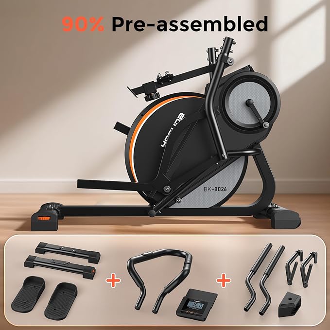 YOSUDA Elliptical Exercise Machine, 3-in-1 (Elliptical + Cardio Climber + Stair Stepper) Elliptical Machine for Home with 45°Incline, 15.5 in Stride, 16-Levals Resistance, Quiet Magnetic System