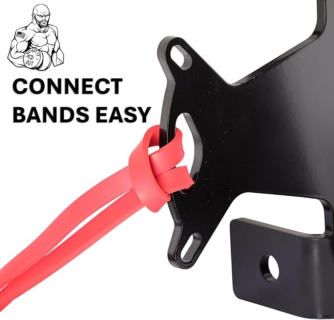 Weight It Out J-Cup Hook Attachment Barbell Holder/Squat Rack 5/8" Holes Accessories Solid Steel USA Made Pairs